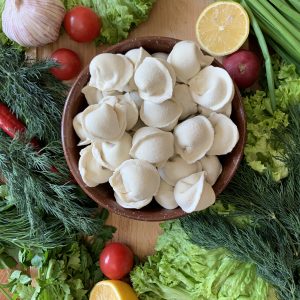 Пельмени "Надеждинские" из мяса говядины и свинины (1 кг)